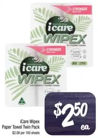Farmer Jack's iCare Wipex Paper Towel Twin Pack offer