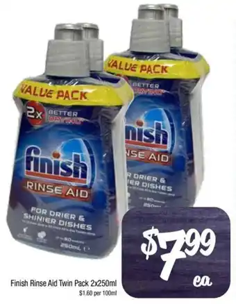 Farmer Jack's Finish Rinse Aid Twin Pack 2x250ml offer