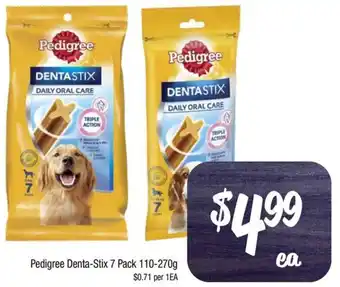 Farmer Jack's Pedigree Denta-Stix 7 Pack 110-270g offer