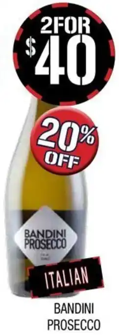 Farmer Jack's BANDINI PROSECCO offer