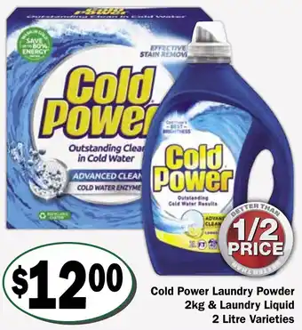 Friendly Grocer Cold Power Laundry Powder 2kg & Laundry Liquid 2 Litre Varieties offer