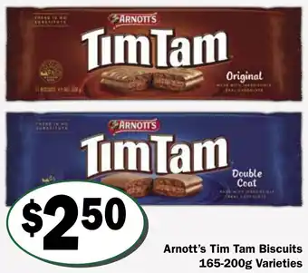 Friendly Grocer Arnott's Tim Tam Biscuits 165-200g Varieties offer
