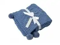 Baby Bunting Bilbi Jessy Chenille Pram Blanket Cornflower Blue offer