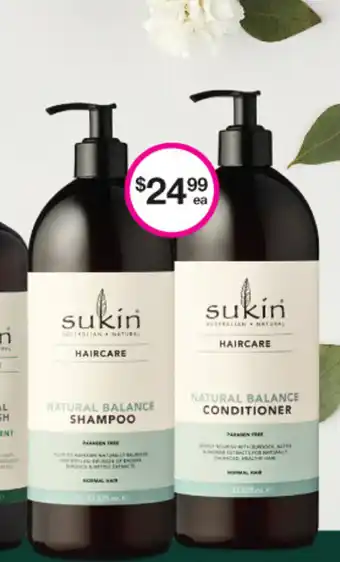 Priceline Sukin Natural Balance Shampoo or Conditioner offer