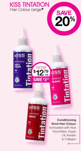 Priceline Kiss Tintation Hair Colour Range offer