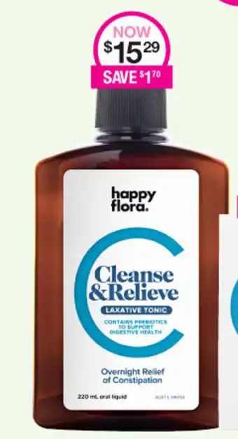 Priceline Happy Flora Cleanse & Relieve Laxative Tonic 220mL offer