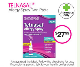Telnasal Allergy Spray Twin Pack