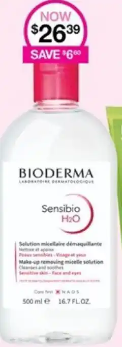 Priceline BIODERMA Sensibio H₂O offer