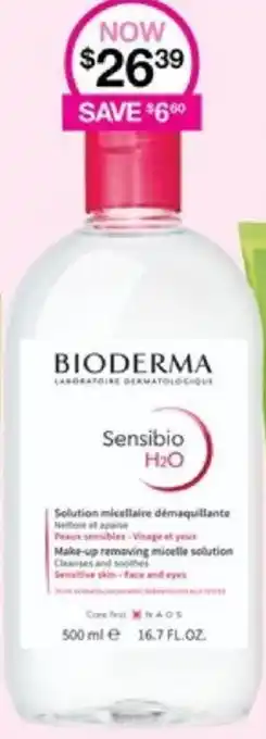 Priceline BIODERMA Sensibio H₂O offer