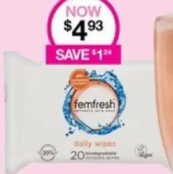 Priceline femfresh daily wipes offer