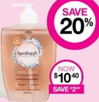 Priceline femfresh daily wash offer