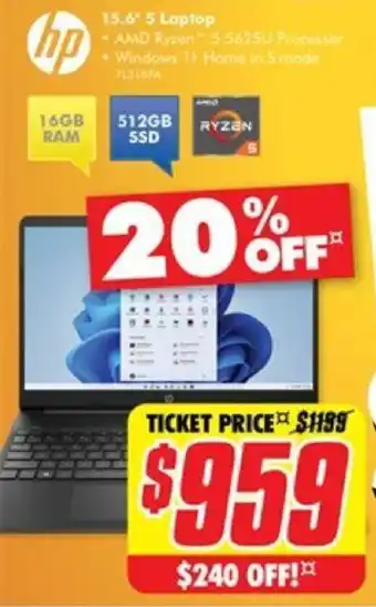 The Good Guys hp 15.6" 5 Laptop offer