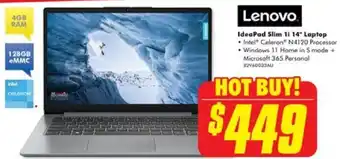 The Good Guys Lenovo IdeaPad Slim 1i 14" Laptop offer
