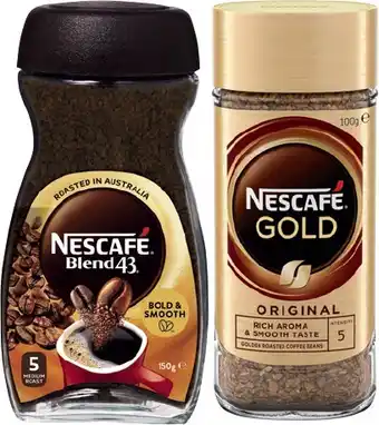 IGA Nescafé Gold or Blend 43 Instant Coffee 90-150g Selected Varieties offer