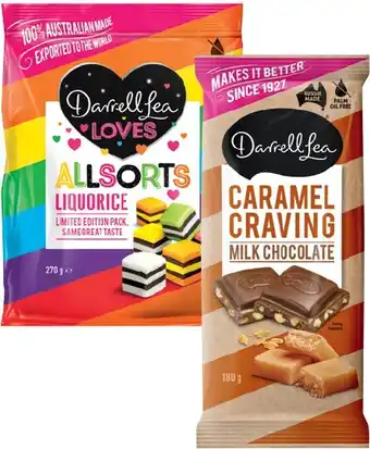 IGA Darrell Lea or Life Savers Share Pack 140-280g or Chocolate Block 160-180g Selected Varieties offer