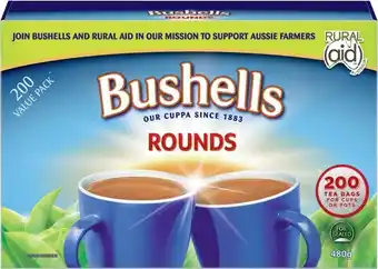 IGA Bushells Rounds Tea Bags 200 Pack offer