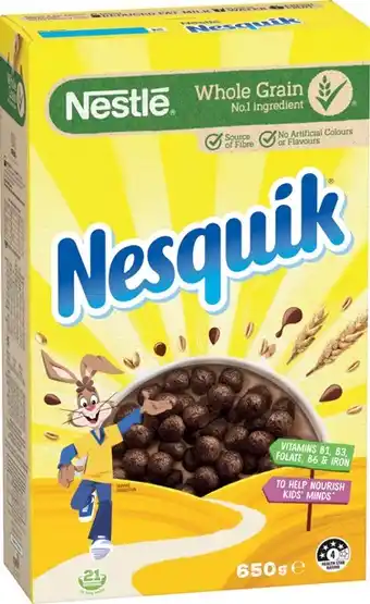 IGA Nestlé Nesquik Cereal 650g offer