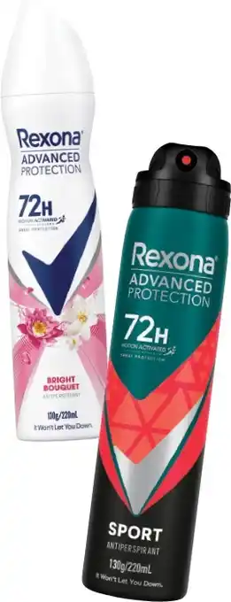 IGA Rexona Advanced Protection Spray 220mL Selected Varieties offer