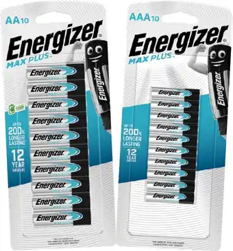 IGA Energizer Max Plus Batteries AA or AAA 10 Pack offer