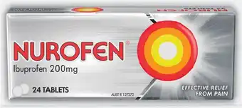 IGA Nurofen Ibuprofen 200mg Tablets 24 Pack offer