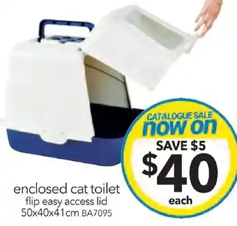 Cheap as Chips enclosed cat toilet flip easy access lid 50x40x41cm offer