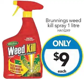 Cheap as Chips Brunnings weed kill spray 1 litre offer