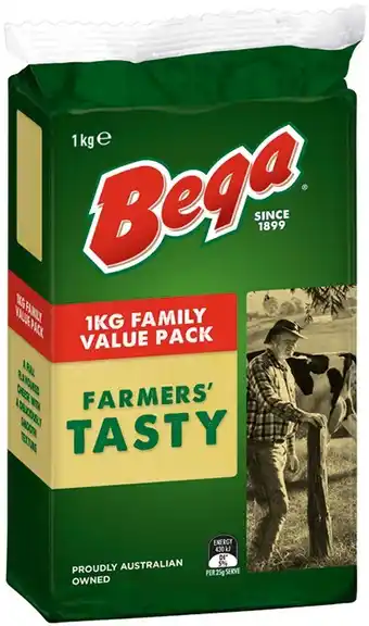IGA Bega Farmers’ Tasty Cheese Block 1kg offer