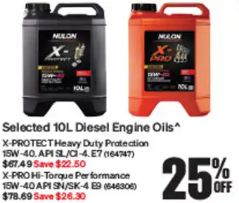 SuperCheap Auto Selected 10L Diesel Engine Oils offer