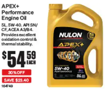 SuperCheap Auto APEX+ Performance Engine Oil offer