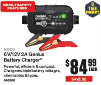 SuperCheap Auto NOCO 6V/12V 2A Genius Battery Charger offer