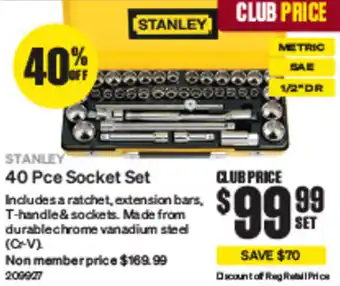 SuperCheap Auto STANLEY 40 Pce Socket Set offer