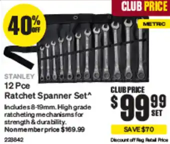 SuperCheap Auto STANLEY 12 Pce Ratchet Spanner Set offer