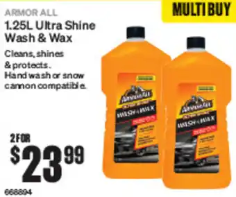 SuperCheap Auto ARMOR ALL 1.25L Ultra Shine Wash & Wax offer