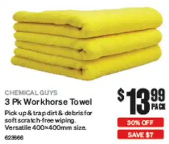 SuperCheap Auto CHEMICAL GUYS 3 Pk Workhorse Towel offer