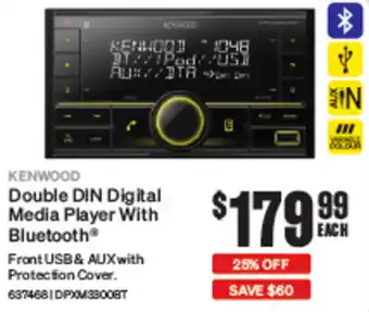 SuperCheap Auto KENWOOD Double DIN Digital Media Player With Bluetooth offer