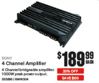 SuperCheap Auto SONY 4 Channel Amplifier offer