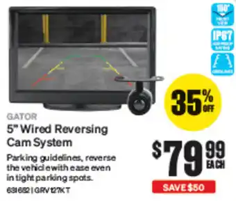 SuperCheap Auto GATOR 5" Wired Reversing Cam System offer