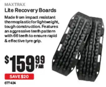 SuperCheap Auto MAXTRAX Lite Recovery Boards offer