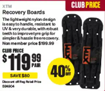 SuperCheap Auto XTM Recovery Boards offer