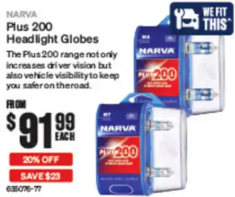 SuperCheap Auto NARVA Plus 200 Headlight Globes offer