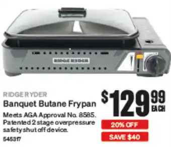 SuperCheap Auto RIDGE RYDER Banquet Butane Frypan offer