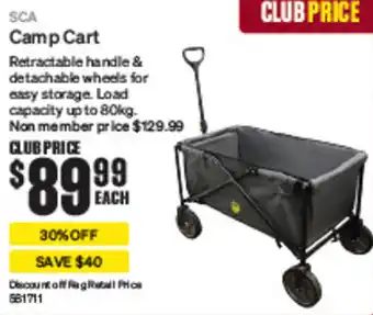 SuperCheap Auto SCA Camp Cart offer