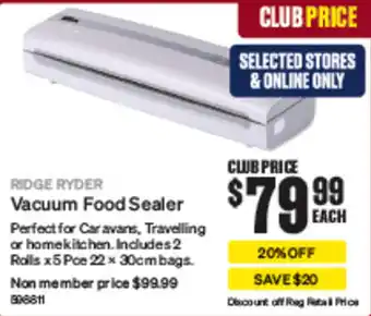SuperCheap Auto RIDGE RYDER Vacuum Food Sealer offer