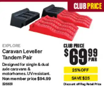 SuperCheap Auto EXPLORE Caravan Leveller Tandem Pair offer