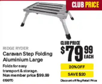 SuperCheap Auto RIDGE RYDER Caravan Step Folding Aluminium Large offer