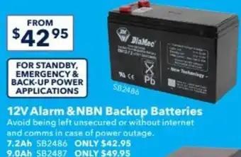 12V Alarm & NBN Backup Batteries
