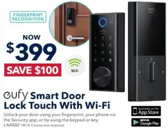 Jaycar Electronics Smart Door Lock Touch With Wi-Fi offer