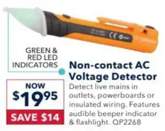 Jaycar Electronics Non-contact AC Voltage Detector offer