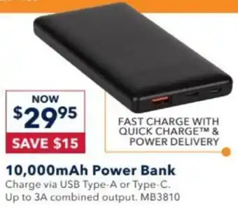 10,000mAh Power Bank