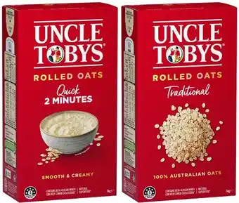 Coles Uncle Tobys Oats 1kg offer